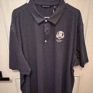 Cutter & Buck Ryder Cup Men's Navy Striped Polo Shirt